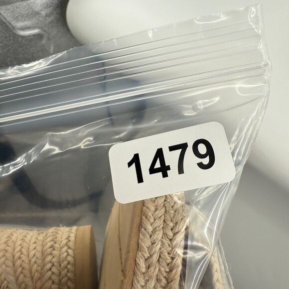 Aquatalia Jiliana Suede Stitch Wedge Espadrille Sandals Size 11 Waterproof Tan - Picture 15 of 15